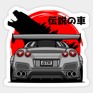 Silver GTR R35 Rear Sticker